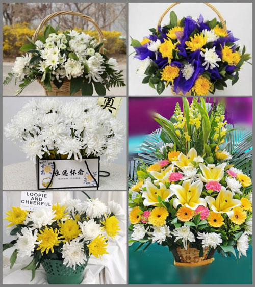 四川成都彭州市致和镇花土村白事提篮配送